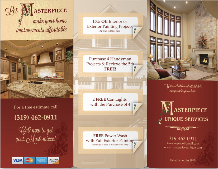 Masterpiece Unique Services brochure